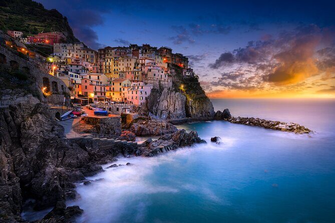 3 Hour One-Way Sunset Boat Tour from Monterosso to La Spezia - Corniglia From a Cliff Lookout Angle (Without the Steps)