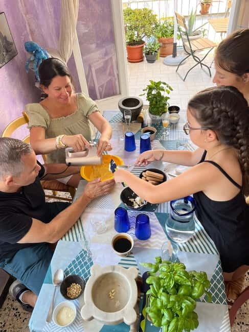 Riomaggiore: Pasta and Tiramisù Cooking Class - Eating on the Terrace: Wine, Dinner, and a Sea-View Setting